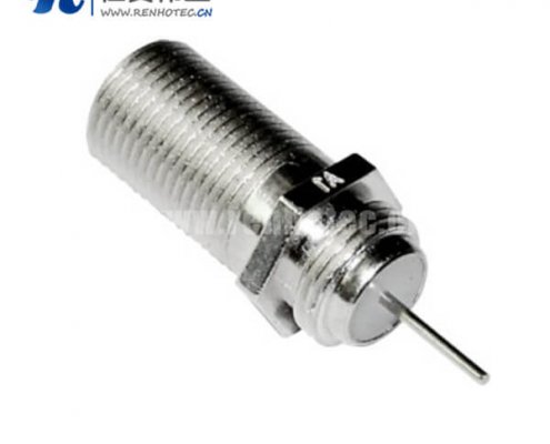 F型接插件直式穿墙射频同轴接头面板安装