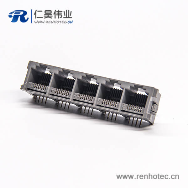 rj45?？榻硬寮涫?x5母座8p8c插板接PCB板不带屏蔽
