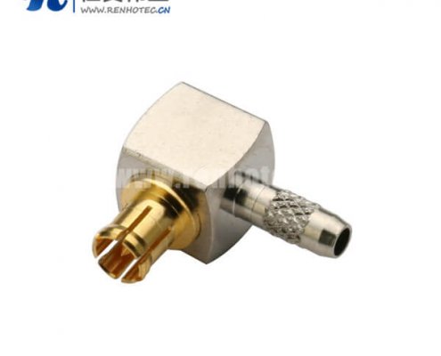 电视同轴电缆接头公头弯式压接RG179 mcx接插件