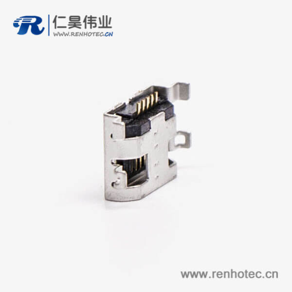 micro接口 usbB型母座沉板5pin四脚间距9.65 micro接口 usbB型母座沉板5pin四脚间距9.65