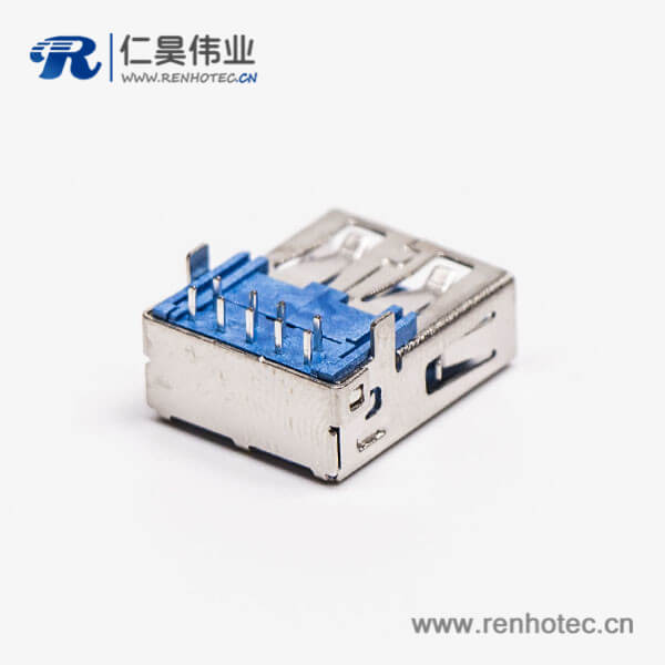 usb3.0插座a型母座弯式DIP直脚插板 usb3.0插座a型母座弯式DIP直脚插板