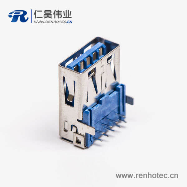 usb3.0插座a型母座弯式DIP直脚插板 usb3.0插座a型母座弯式DIP直脚插板