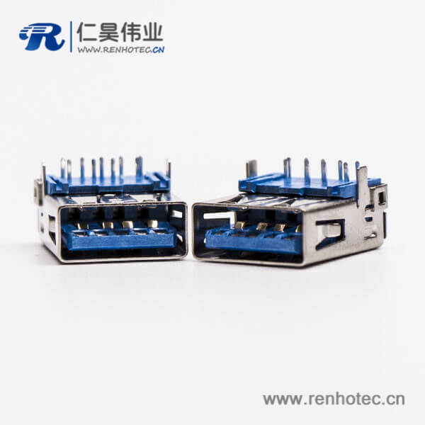 usb3.0插座a型母座弯式DIP直脚插板 usb3.0插座a型母座弯式DIP直脚插板