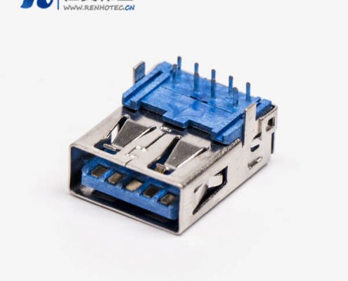 usb3.0插座a型母座弯式DIP直脚插板