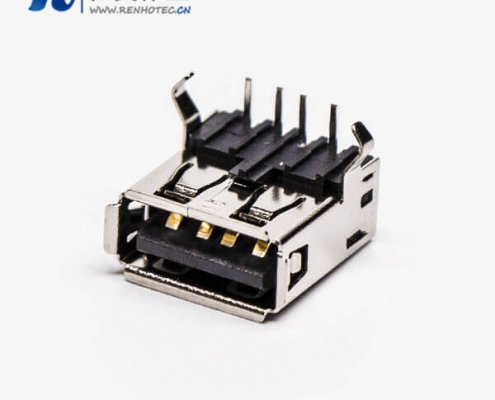 usb type a接口母头弯式插孔接PCB板