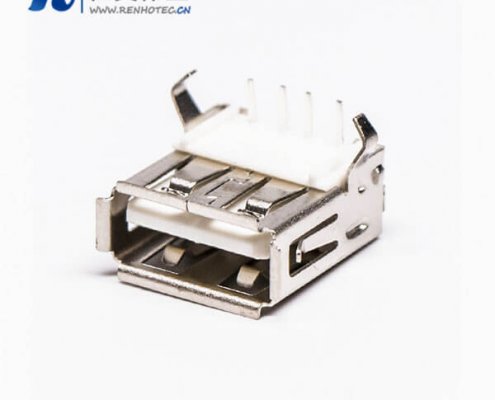 弯脚usb90度弯式母头接插件插孔接PCB板