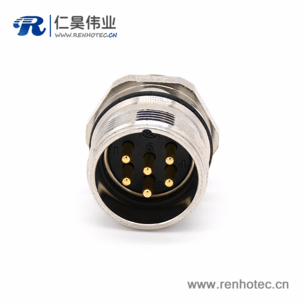 M型接插件 M623 6芯直式公头接线插座 M型接插件 M623 6芯直式公头接线插座