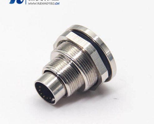 焊线式插座M9直式公头前锁穿墙焊线接面板接线