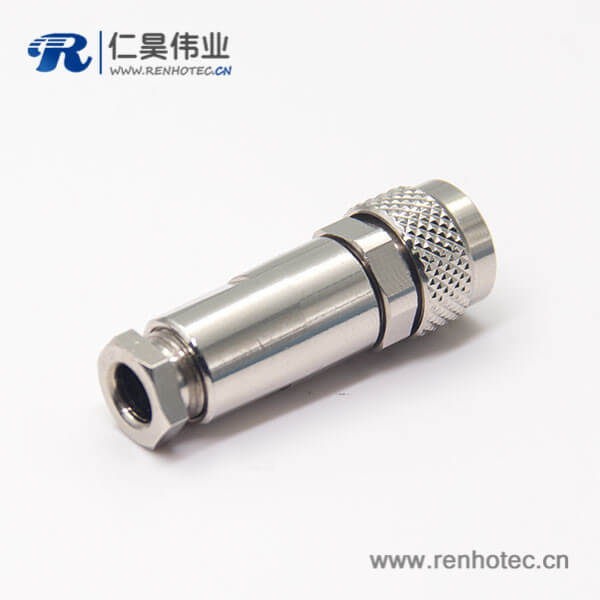 金属圆形接插件M9直式母头带屏蔽6芯金属组装接头 金属圆形接插件M9直式母头带屏蔽6芯金属组装接头