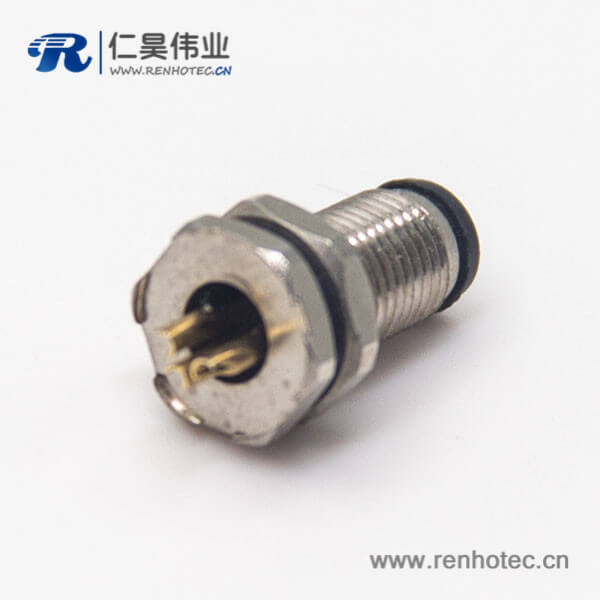 m5传感器接头3pin防水公头前锁板焊线式航空插座防水 m5传感器接头3pin防水公头前锁板焊线式航空插座防水