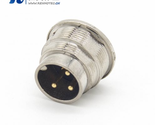 m16接插件3芯直式公头接线插座