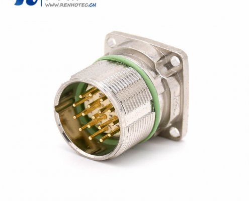 M系列接插件 M623 17芯直式公母四孔法兰防水插座