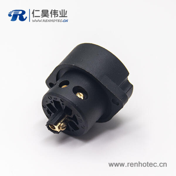 M18接头7芯航空公插头母插座2孔法兰安装全塑电缆接头圆形接插件 M18接头7芯航空公插头母插座2孔法兰安装全塑电缆接头圆形接插件