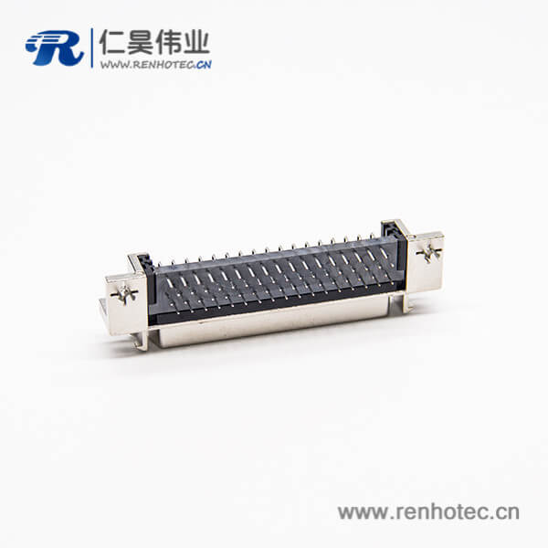 68针scsi接插件弯式90度母头穿孔式接PCB板 68针scsi接插件弯式90度母头穿孔式接PCB板