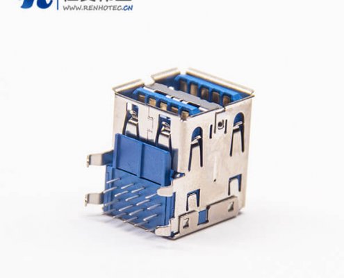 双层USB3.0母座90度直角pcb板端
