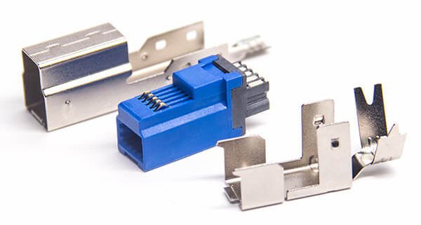 USB3.0B带铁壳短体9p打印设备接头