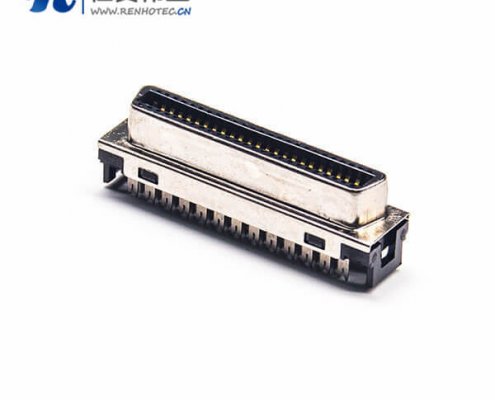 SCSI 50芯接插件HPCN型直式母头刺破式接头接线