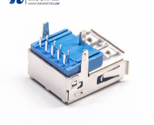 USB 3.0PCB接头90度接头穿孔插板