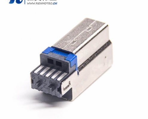 USB 3.0B公带铜壳短体1U''