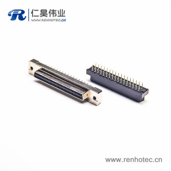 SCSI 68p HPDB直式母头插板接插件