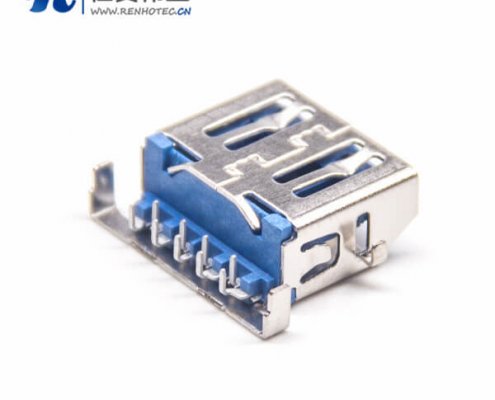 USB3.0pcb接头母座USB90度前5后43.0 USB接头