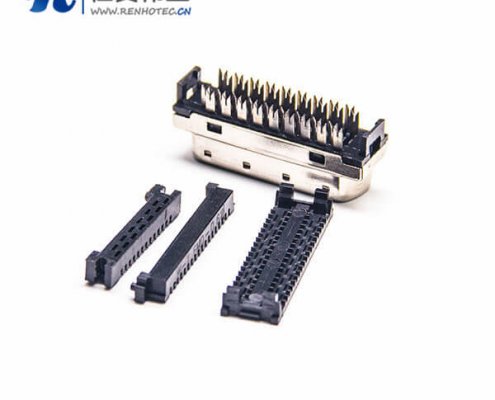 SCSI公头接插件36针HPCN刺破式直式插头