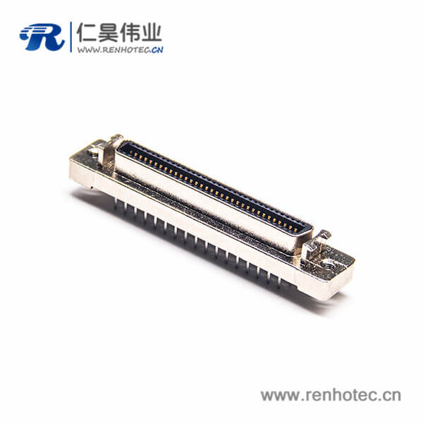 SCSI母头HPCN直式50芯插板插座接插件 SCSI母头HPCN直式50芯插板插座接插件
