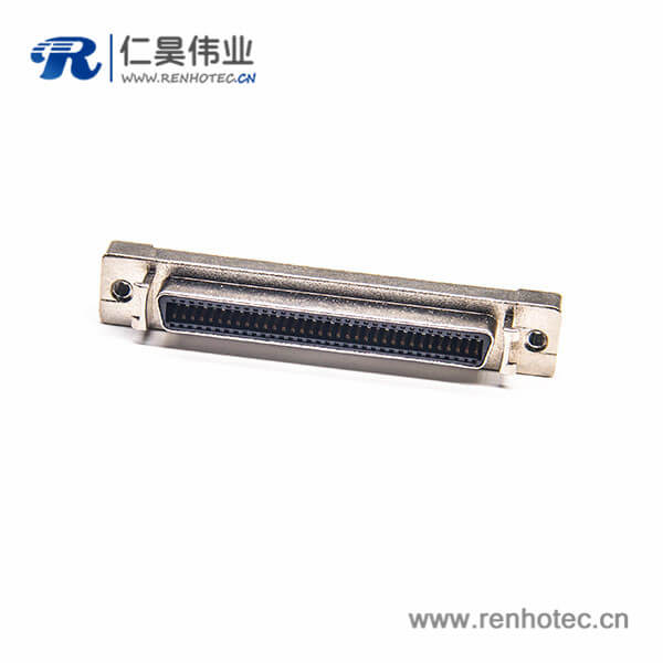 SCSI母头HPCN直式50芯插板插座接插件 SCSI母头HPCN直式50芯插板插座接插件