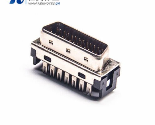 SCSI直插HPDB26芯公头插头接插件刺破式