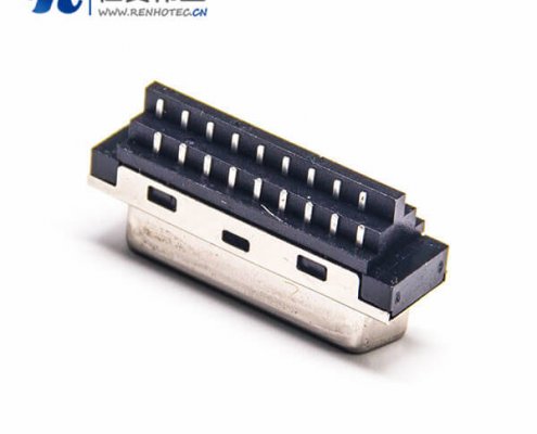 SCSI母座接插件36针插座直式焊接接线母头