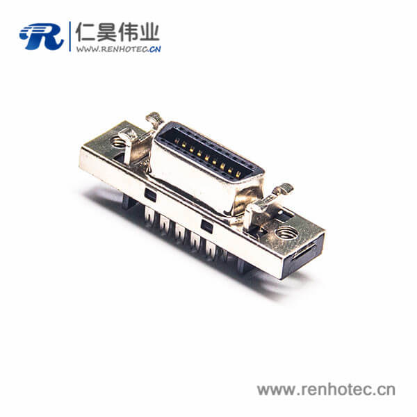 SCSI板对板接插件HPCN直式14芯刺破式面板安装母头插座 SCSI板对板接插件HPCN直式14芯刺破式面板安装母头插座