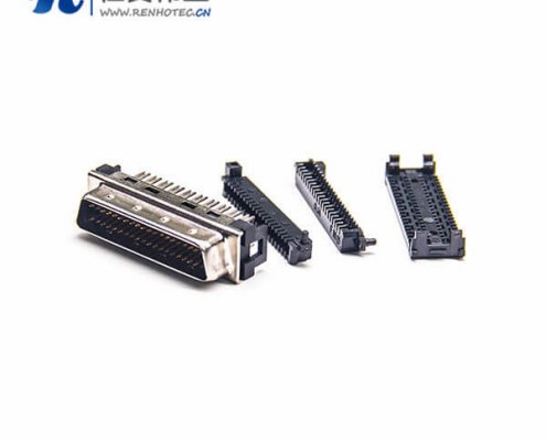 SCSI36接插件36芯公头直式刺破式接线插头