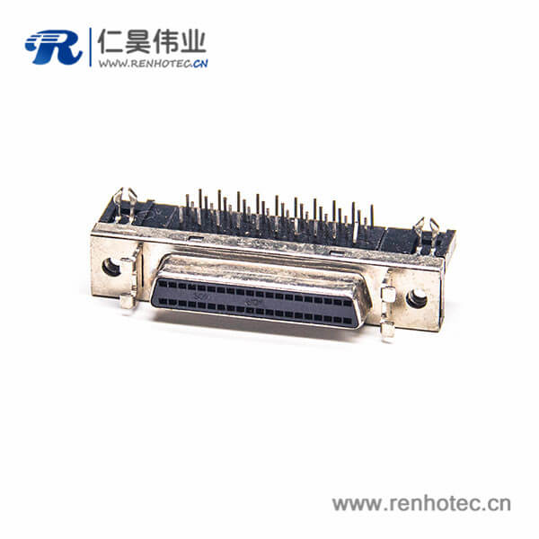 SCSI母接插件40芯母头弯式HPDB插板PCB板安装 SCSI母接插件40芯母头弯式HPDB插板PCB板安装
