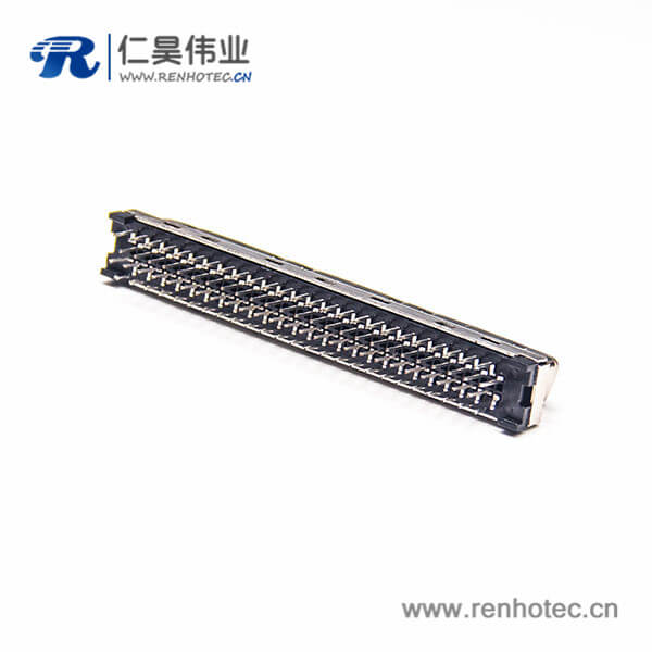 SCSI接插件100芯HPDB公头插板PCB板安装直式 SCSI接插件100芯HPDB公头插板PCB板安装直式