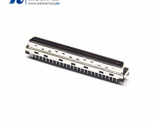 SCSI接插件100芯HPDB公头插板PCB板安装直式