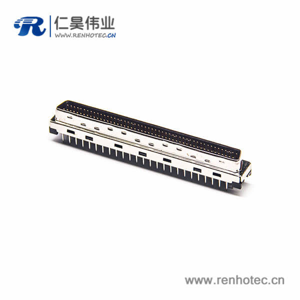 SCSI接插件100芯HPDB公头插板PCB板安装直式 SCSI接插件100芯HPDB公头插板PCB板安装直式