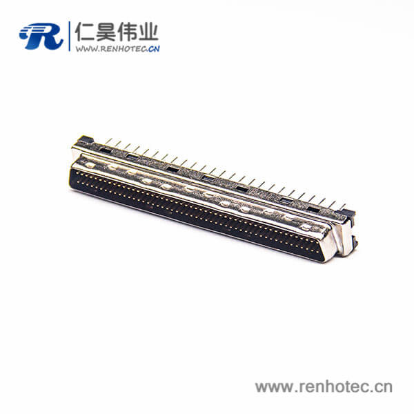 SCSI接插件100芯HPDB公头插板PCB板安装直式 SCSI接插件100芯HPDB公头插板PCB板安装直式