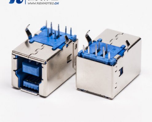 usb3.0接口type b母头弯式插板接pcb板