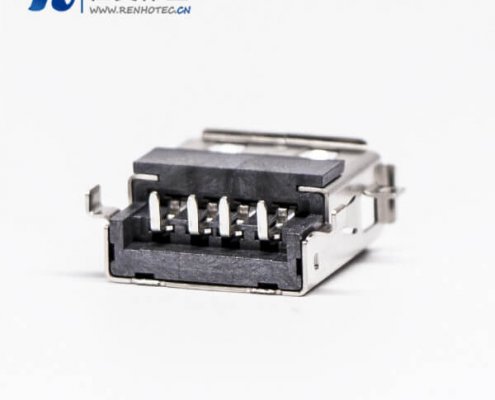 type-a型usb口母头90度短体反向沉板插板