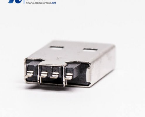 usb公头沉板弯式Type a 2.0接头沉板