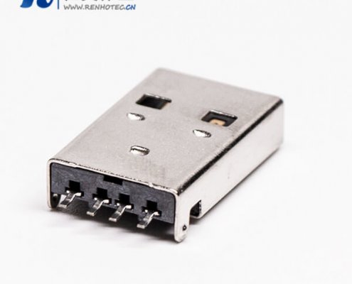 usb2.0沉板封装公头弯式SMT沉板两脚接板