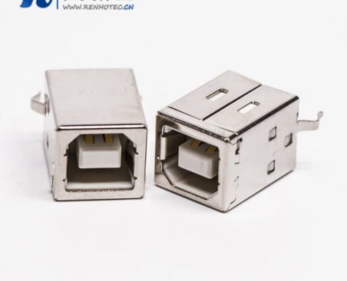 usb type b接口母头直式DIP插PCB板