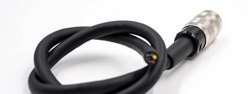 M16接插件6芯A扣母头直式线束接线焊接注塑成型传感器