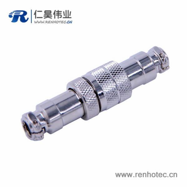 GX16 4芯航空插头接线直式公母对接式接插件 GX16 4芯航空插头接线直式公母对接式接插件