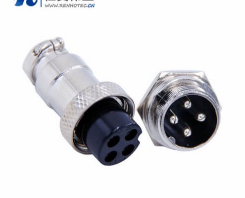 GX16 4芯航空接插件直式电缆式母头公座