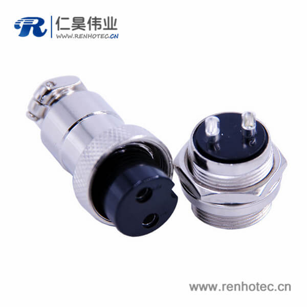 GX20 2芯圆形接插件直式公头插座母插头 GX20 2芯圆形接插件直式公头插座母插头