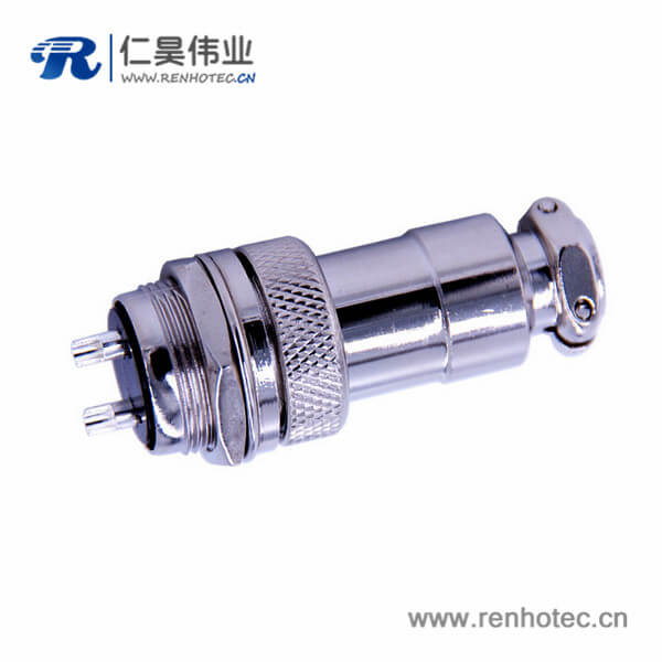 GX20 2芯圆形接插件直式公头插座母插头 GX20 2芯圆形接插件直式公头插座母插头