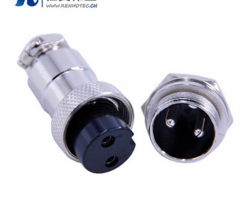 GX20 2芯圆形接插件直式公头插座母插头