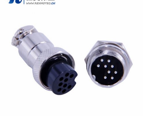 GX20圆形接插件9芯直式公母航空接插件