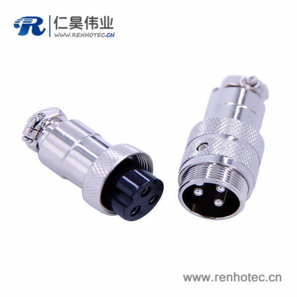 GX20对接航空插头3芯接线式直式电子接插件 GX20对接航空插头3芯接线式直式电子接插件